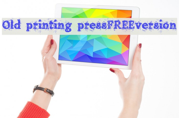 Old printing press_FREE-version フォント examples