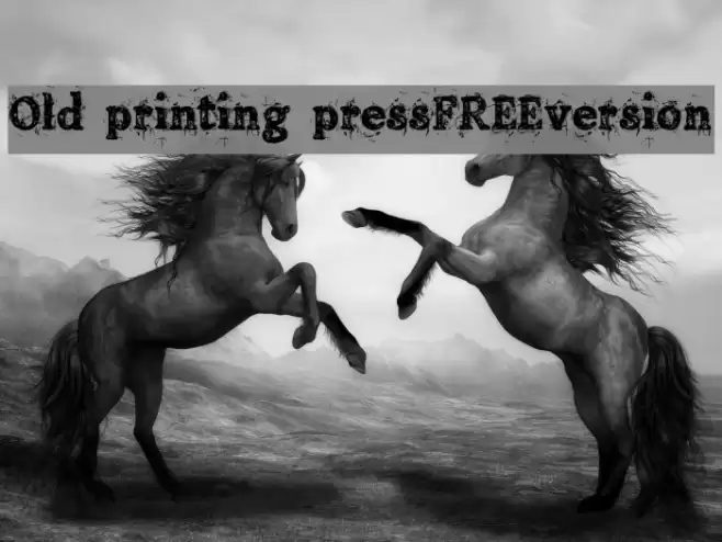 Old printing press_FREE-version フォント examples