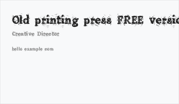 Old printing press_FREE-version Business Card
