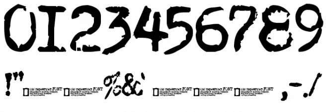 Old typewriter Font OTHER CHARS