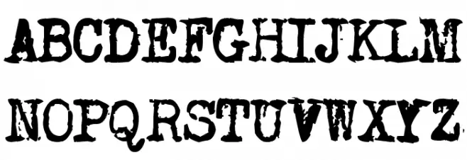 Old typewriter Шрифта ВЕРХНИЙ
