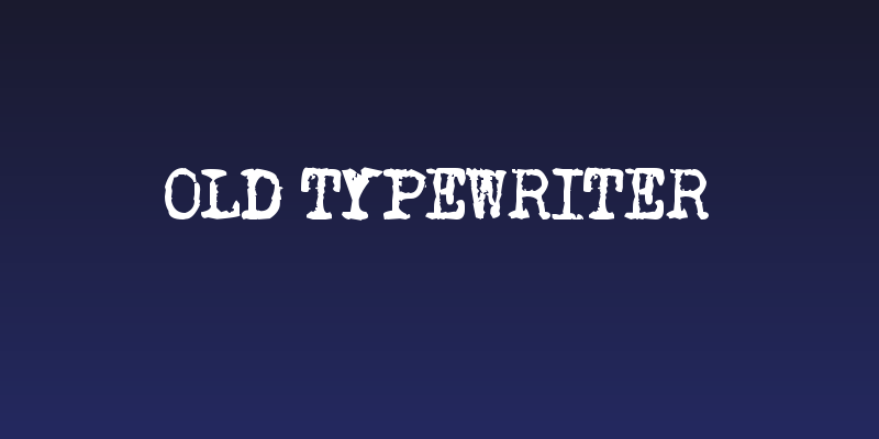 Old typewriter Social Header