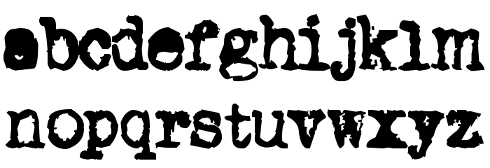 Old typewriter Font LOWERCASE
