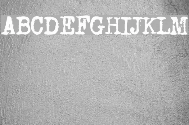 Old typewriter Font examples