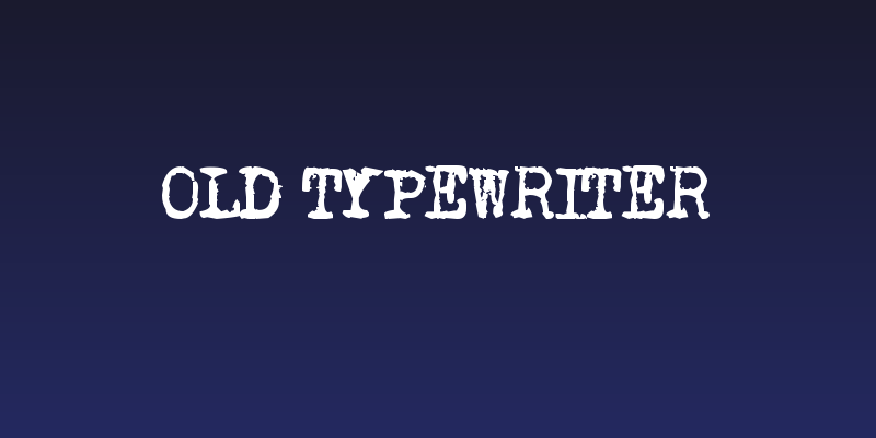 Old typewriter Social Header