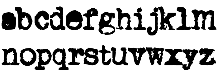 Old typewriter Font LOWERCASE