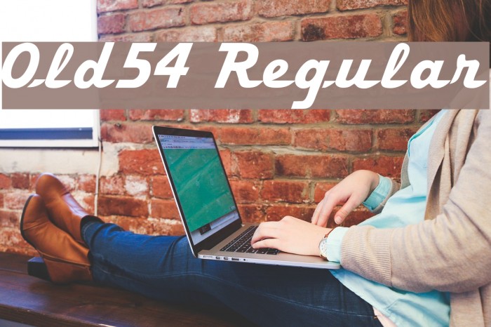Old54 Regular Font examples