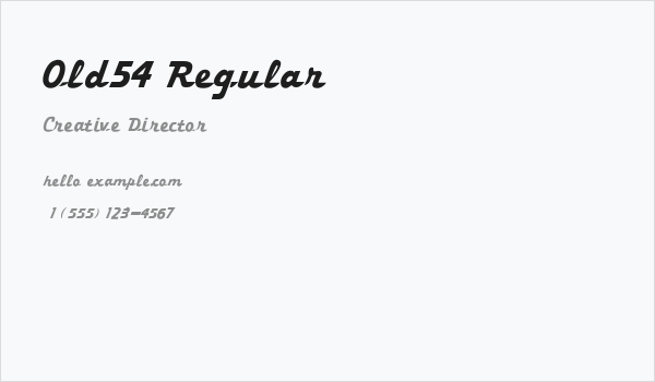 Old54 Regular Business Card
