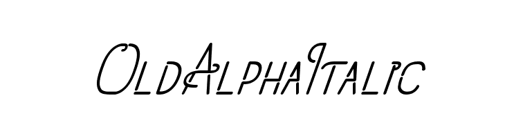 OldAlphaItalic  Frei Schriftart Herunterladen