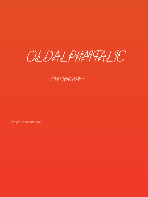 OldAlphaItalic Poster