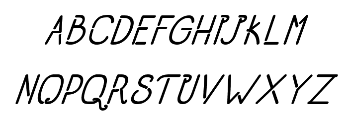 OldAlphaItalic Font LOWERCASE