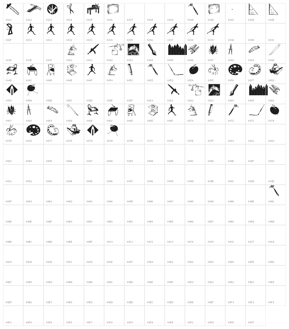 OldArtTools Character Map