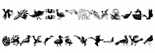 OldBirdsDesignTwo Шрифта ВЕРХНИЙ