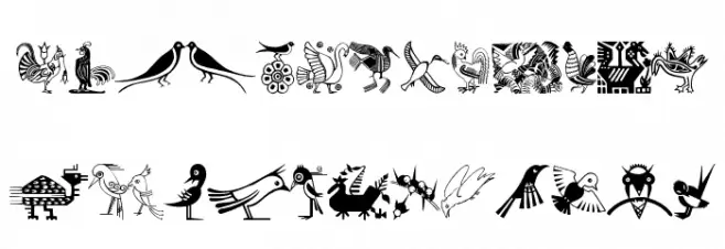 OldBirdsDesignTwo Caratteri MINUSCOLO