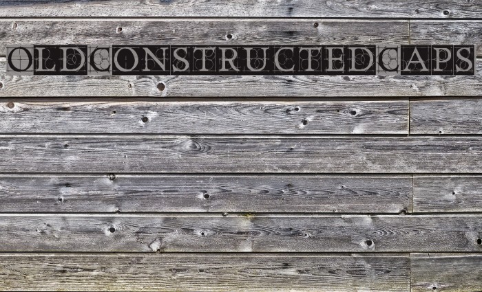 OldConstructedCaps Font examples