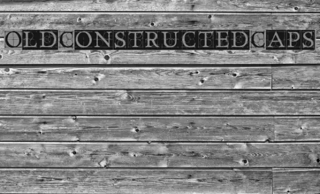 OldConstructedCaps Caratteri examples