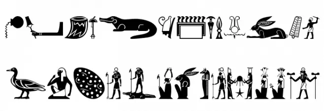 OldEgyptGlyphs フォント 大文字