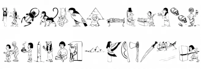 OldEgyptOne Font LOWERCASE