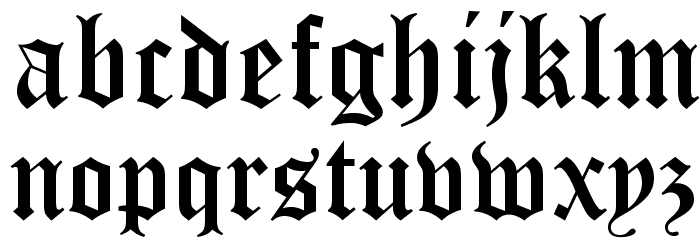 OldEnglishFiveOpti Font LOWERCASE