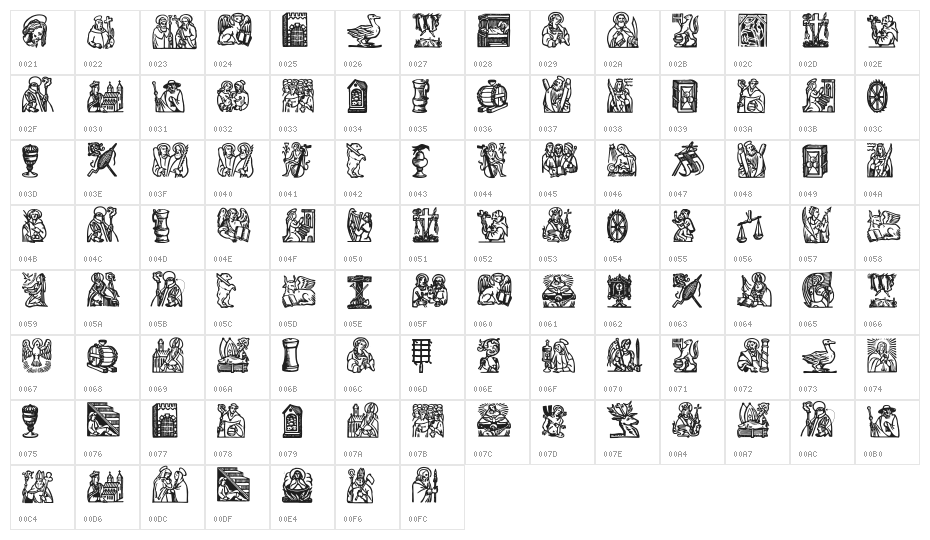 OldFarmersCalendarBats02 Character Map