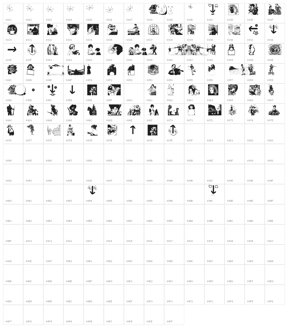 OldFashionedClichees Character Map