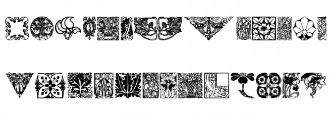 OldFloralIllustration फ़ॉन्ट लोअरकेस