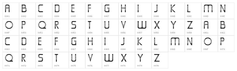 OldFolksShuffle Character Map