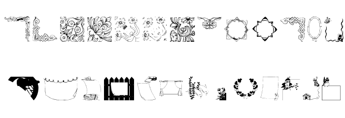 OldFramesSymbols Fonte MINÚSCULAS