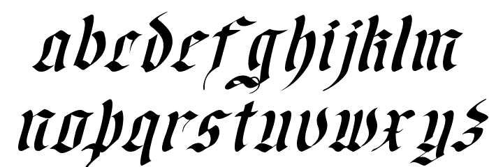 OldGerman-Itali Font LOWERCASE