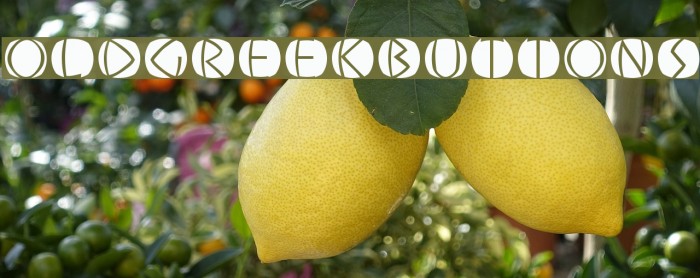 OldGreekButtons Font examples
