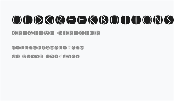 OldGreekButtons Business Card