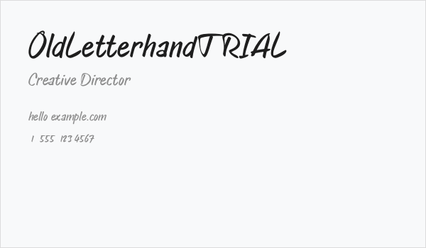 OldLetterhandTRIAL Business Card