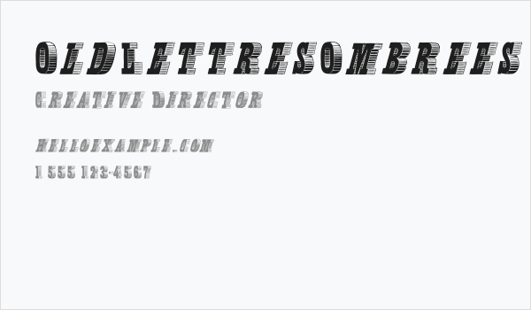 OldLettresOmbrees Business Card