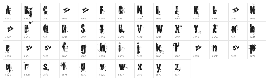 OldNoteDemo Character Map