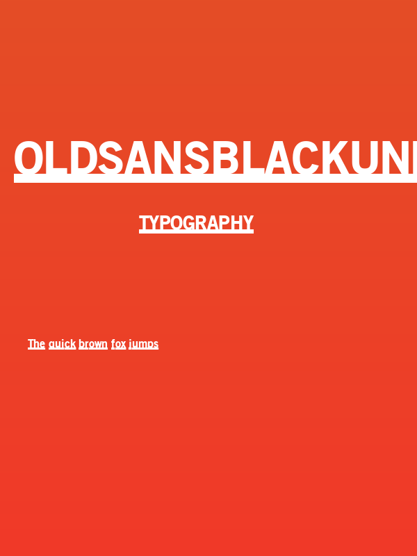OldSansBlackUnderline Poster