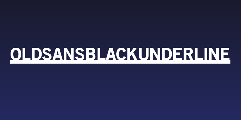 OldSansBlackUnderline Social Header