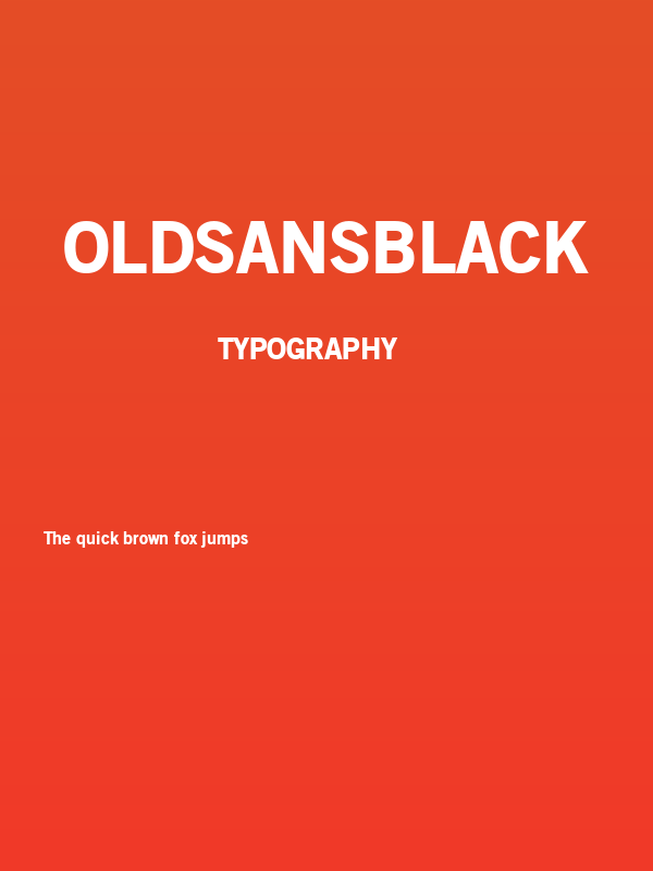 OldSansBlack Poster