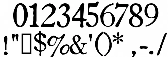 OldStyle 1 HPLHS Font OTHER CHARS