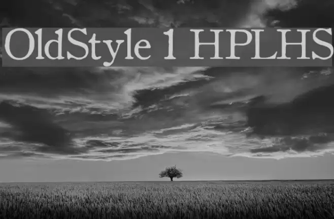 OldStyle 1 HPLHS Font examples