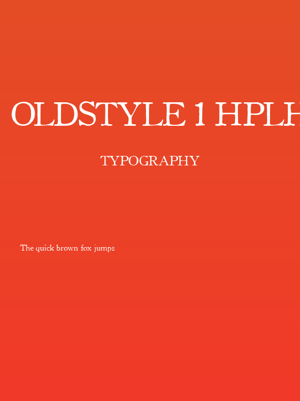 OldStyle 1 HPLHS Poster