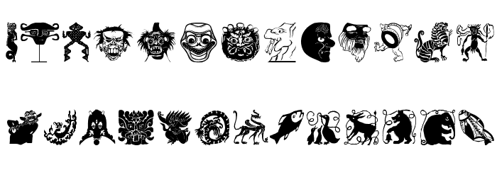 OldTribalSymbols Font LOWERCASE