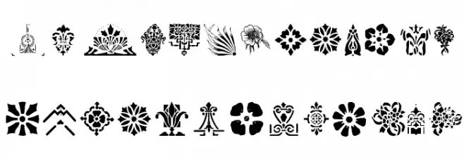 OldTypoPiecesOne Caratteri MAIUSCOLE