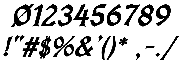 OldaniaADFStd-BoldItalic Font OTHER CHARS