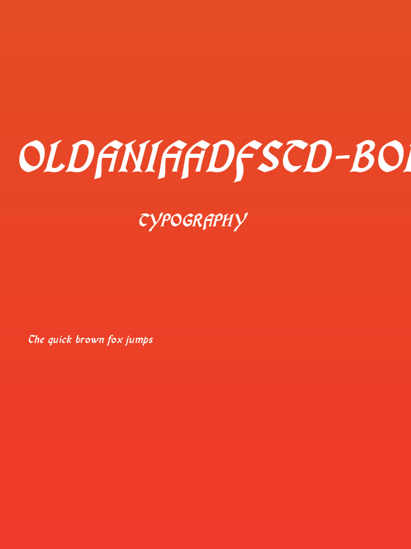 OldaniaADFStd-BoldItalic Poster