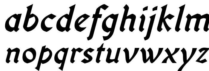 OldaniaADFStd-BoldItalic Font LOWERCASE