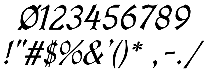 OldaniaADFStd-Italic Font OTHER CHARS