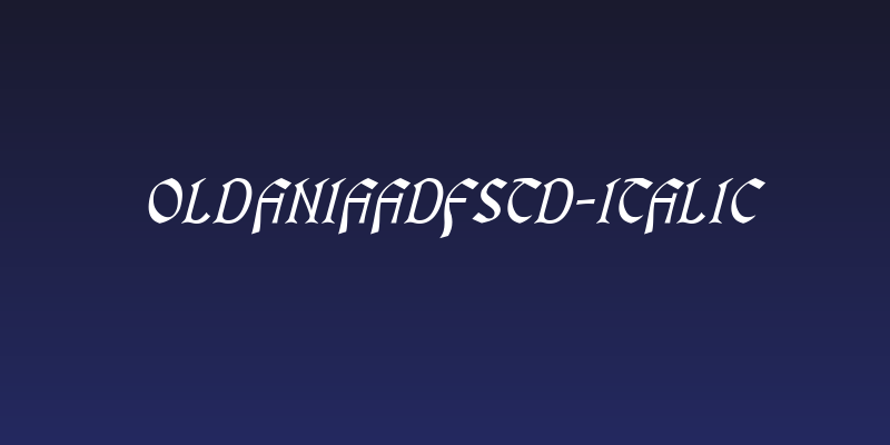 OldaniaADFStd-Italic Social Header