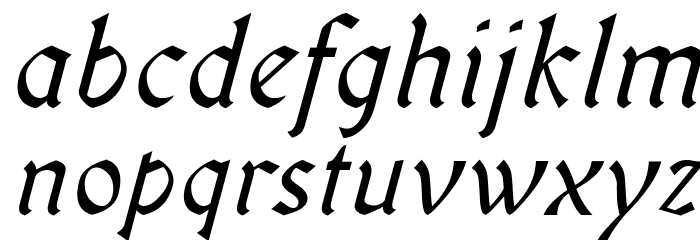 OldaniaADFStd-Italic Font LOWERCASE