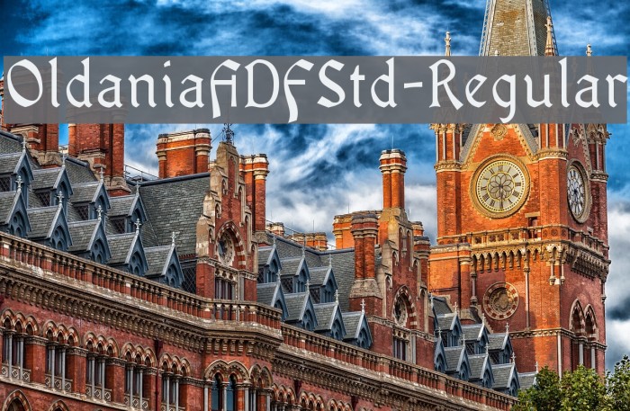 OldaniaADFStd-Regular Fuentes examples