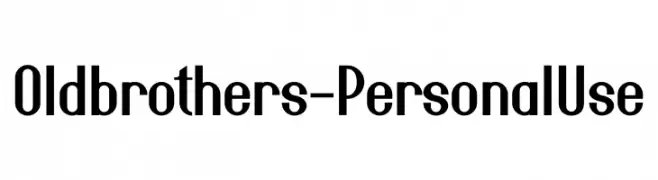 Oldbrothers - Personal Use  नि: शुल्क फ़ॉन्ट्स डाउनलोड